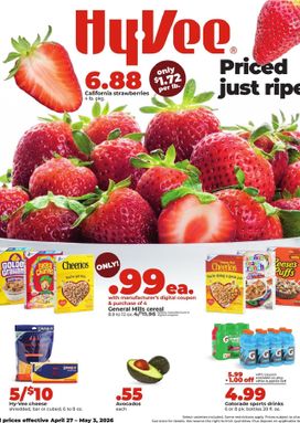Hy Vee weekly ad from Monday 04/27