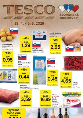 Tesco leták platný od stredy 29.04.