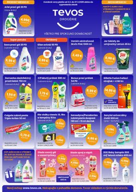 TEVOS drogérie leták platný od utorka 03.03.
