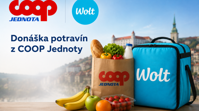 COOP Jednota rozšírila donášku potravín cez Wolt do ďalších miest