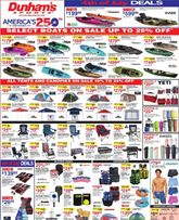 Dunham's Sports weekly ad from Saturday 06/27