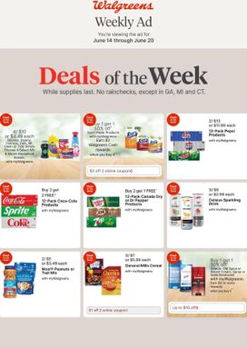 Walgreens weekly ad from Sunday 06/14