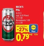 BECK'S Pils 0,5l im Angebot
