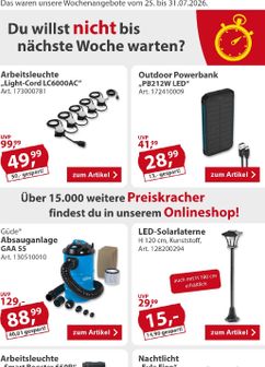 Sonderpreis Baumarkt-Prospekt von Samstag 25.07.