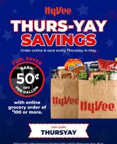 Hy Vee - Thurs-yay Savings