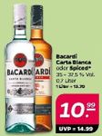 Bacardi Carta Blanca oder Spiced 0,7 l