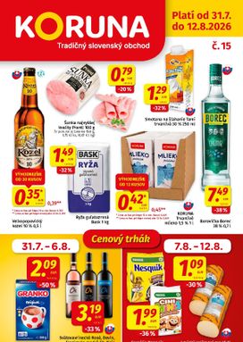 Koruna leták platný od piatku 31.07.