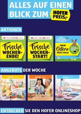 Hofer Rakúsko leták platný od stredy 11.03.