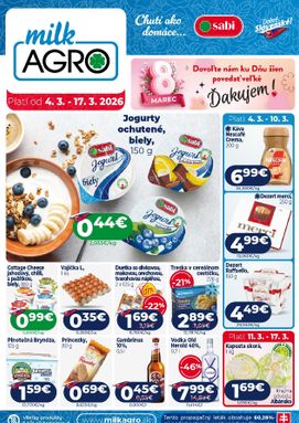 Milk Agro leták platný od stredy 04.03.
