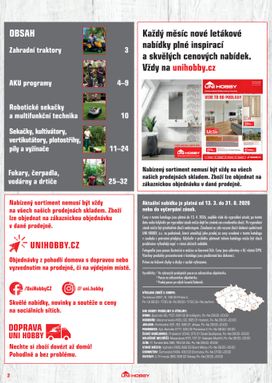 Unihobby - Katalog zahradní techniky 2026