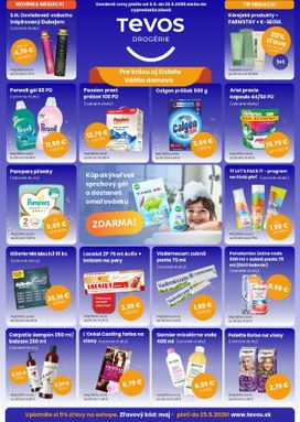 TEVOS drogérie leták platný od utorka 05.05.