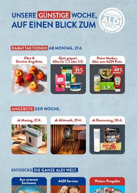 Aldi Süd Německo leták od pondělí 27.04.