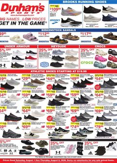 Dunham's Sports weekly ad from Saturday 08/01