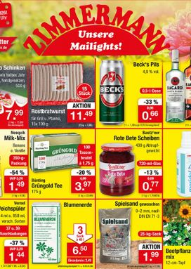 Zimmermann-Prospekt von Montag 18.05.