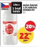 Mléko čerstvé Karlova Koruna plnotučné 1 l