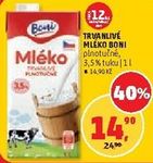 Trvanlivé mléko Boni plnotučné 1 l