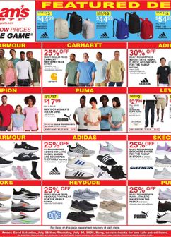 Dunham's Sports weekly ad from Saturday 07/25