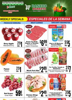 Rancho Markets weekly ad from Tuesday 03/17
