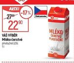 VÁŠ VÝBĚR Mléko čerstvé plnotučné 1l