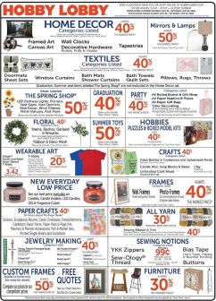 Hobby Lobby weekly ad from Sunday 05/10