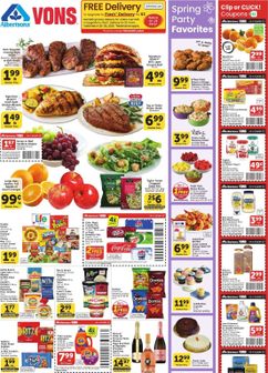 Vons weekly ad from Wednesday 03/25