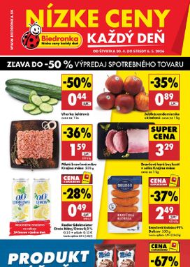 Biedronka leták platný od štvrtka 30.04.