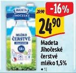 Madeta Jihočeské čerstvé mléko polotučné 1 l