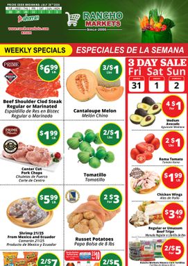 Rancho Markets weekly ad from Tuesday 07/28