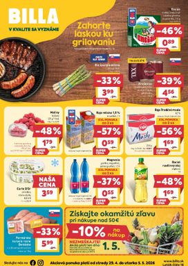 Billa leták platný od stredy 29.04.