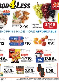 Food 4 Less weekly ad from Wednesday 03/25