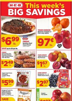 H-E-B weekly ad from Wednesday 07/22