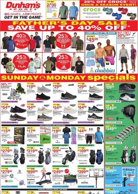 Dunham's Sports weekly ad from Saturday 06/13
