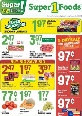 Super 1 Foods weekly ad from Wednesday 03/11