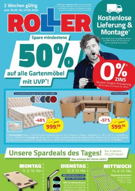 ROLLER-Prospekt von Sonntag 10.05.