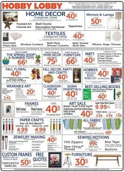 Hobby Lobby weekly ad from Sunday 07/26