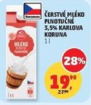 Čerstvé mléko plnotučné Karlova Koruna 1 l