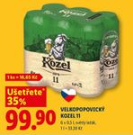 Velkopopovický Kozel 11 pivo 6 x 0,5 l