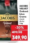 JACOBS VELVET Zrnková káva Crema 1kg
