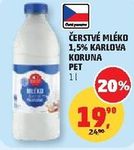 Čerstvé mléko Karlova Koruna polotučné 1 l