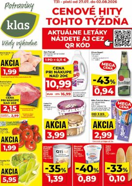 Klas leták platný od pondelka 27.07.