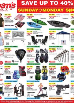 Dunham's Sports weekly ad from Saturday 05/23