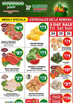 Rancho Markets weekly ad from Tuesday 07/21