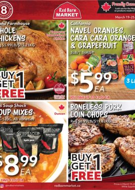 Red Barn Market flyer from Thursday 03-19