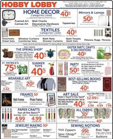 Hobby Lobby weekly ad from Sunday 03/22