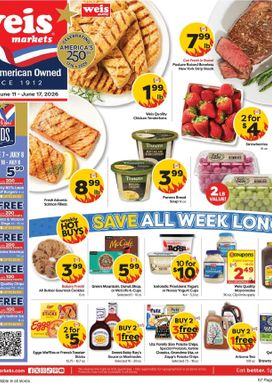 Weis Markets weekly ad from Thursday 06/11