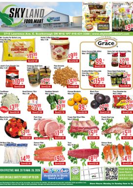 Skyland Food Mart flyer from Friday 03-20
