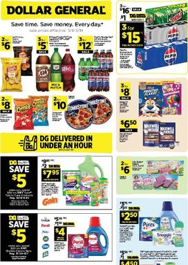 Dollar General weekly ad from Sunday 03/08