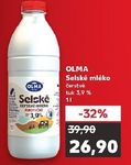 Olma selské máslo čerstvé plnotučné 1 l