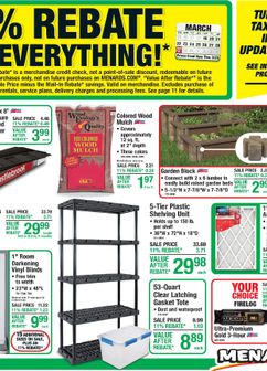 Menards weekly ad from Thursday 03/19