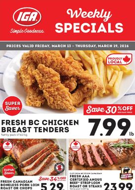 IGA Stores weekly ad from Friday 03/13